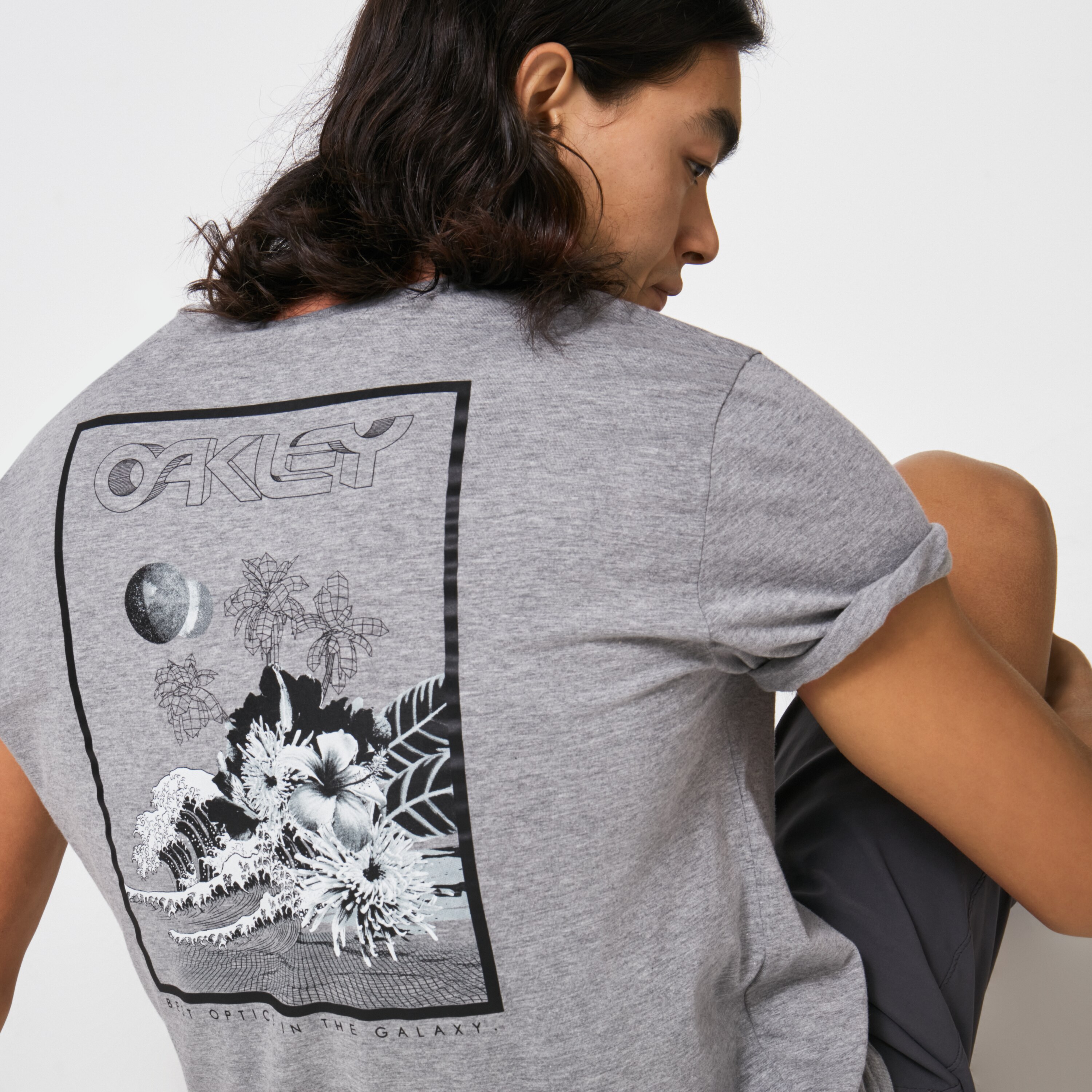 Oakley Interstellar Great Wave Tee - New Granite Heather