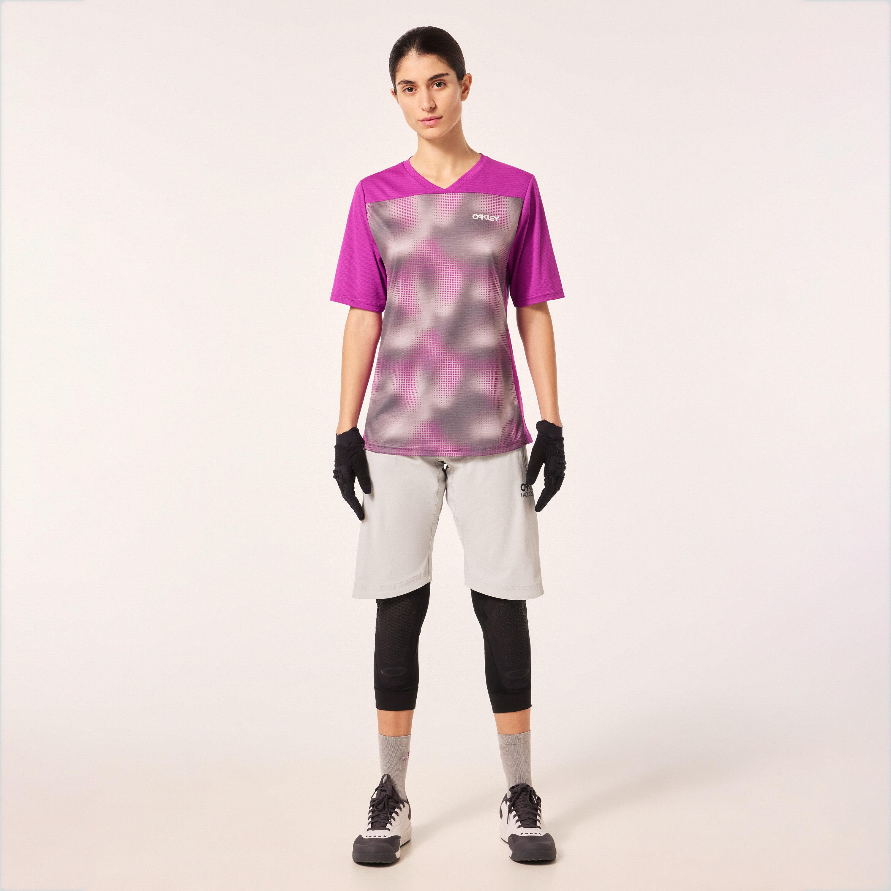 Oakley W Maven Coast SS Jersey - Organic Spots Purple