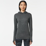 （女性用）Radiant Light Grid L/S Hoodie Shirts 2.0 - Dark Gray Heather