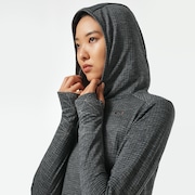（女性用）Radiant Light Grid L/S Hoodie Shirts 2.0 - Dark Gray Heather
