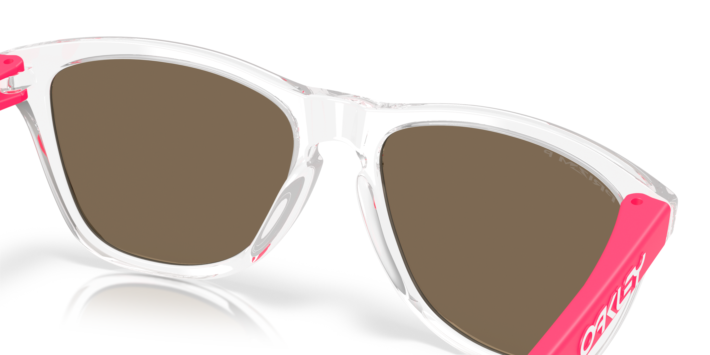 Oakley Fringe Sunglasses White Sunglasses with Rose Lenses OAKLEY Sutro Polished White Frame/Prizm Field Lenses  main image 4