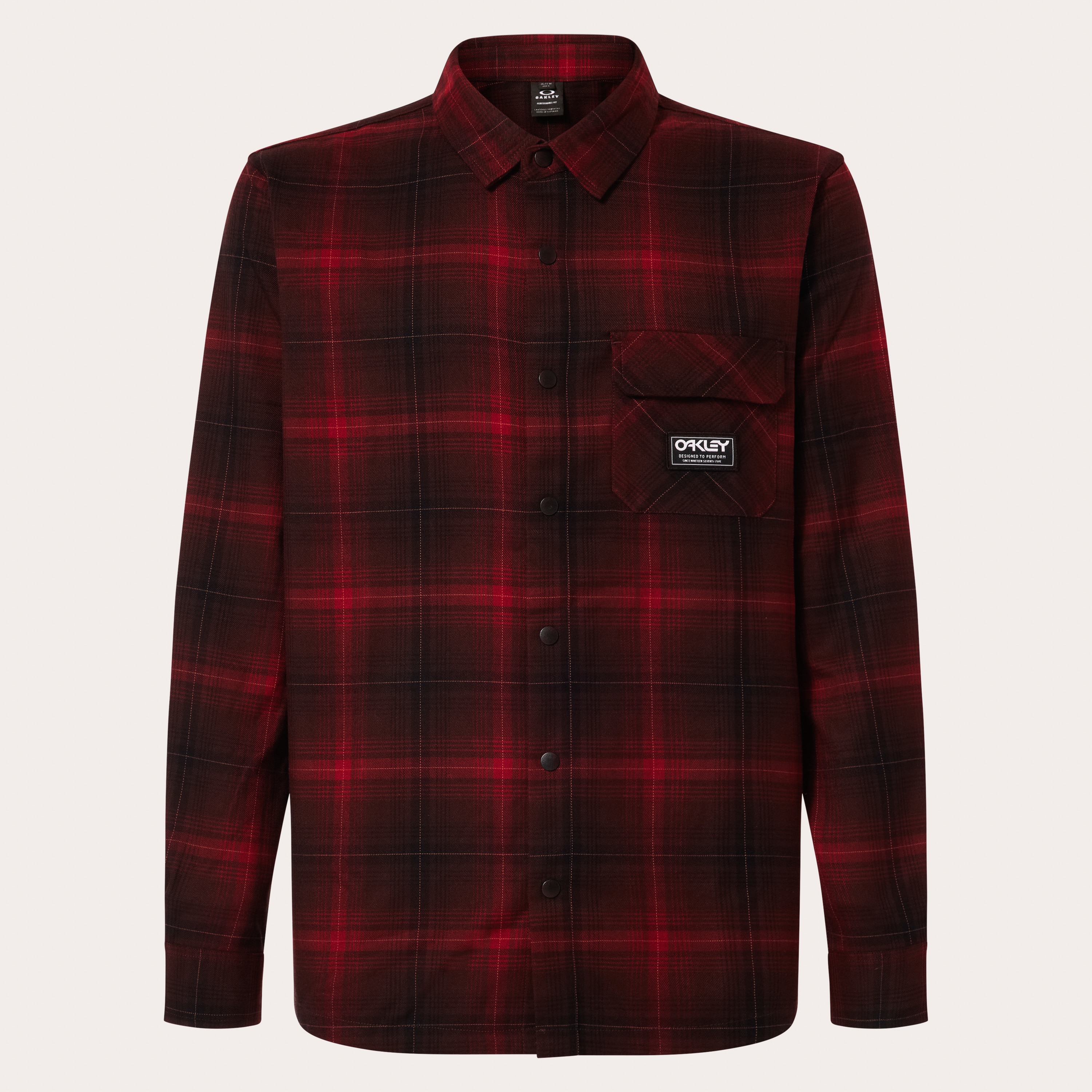Oakley Butter Flannel Shirt - Black/Grenache Check | Oakley® US