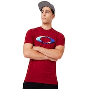 Ellipse Shadow Tee - Raspberry