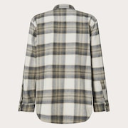 Oak Plaid LS Shirt - White/Black/Pebble