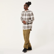Oak Plaid LS Shirt - White/Black/Pebble