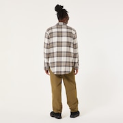 Oak Plaid LS Shirt - White/Black/Pebble