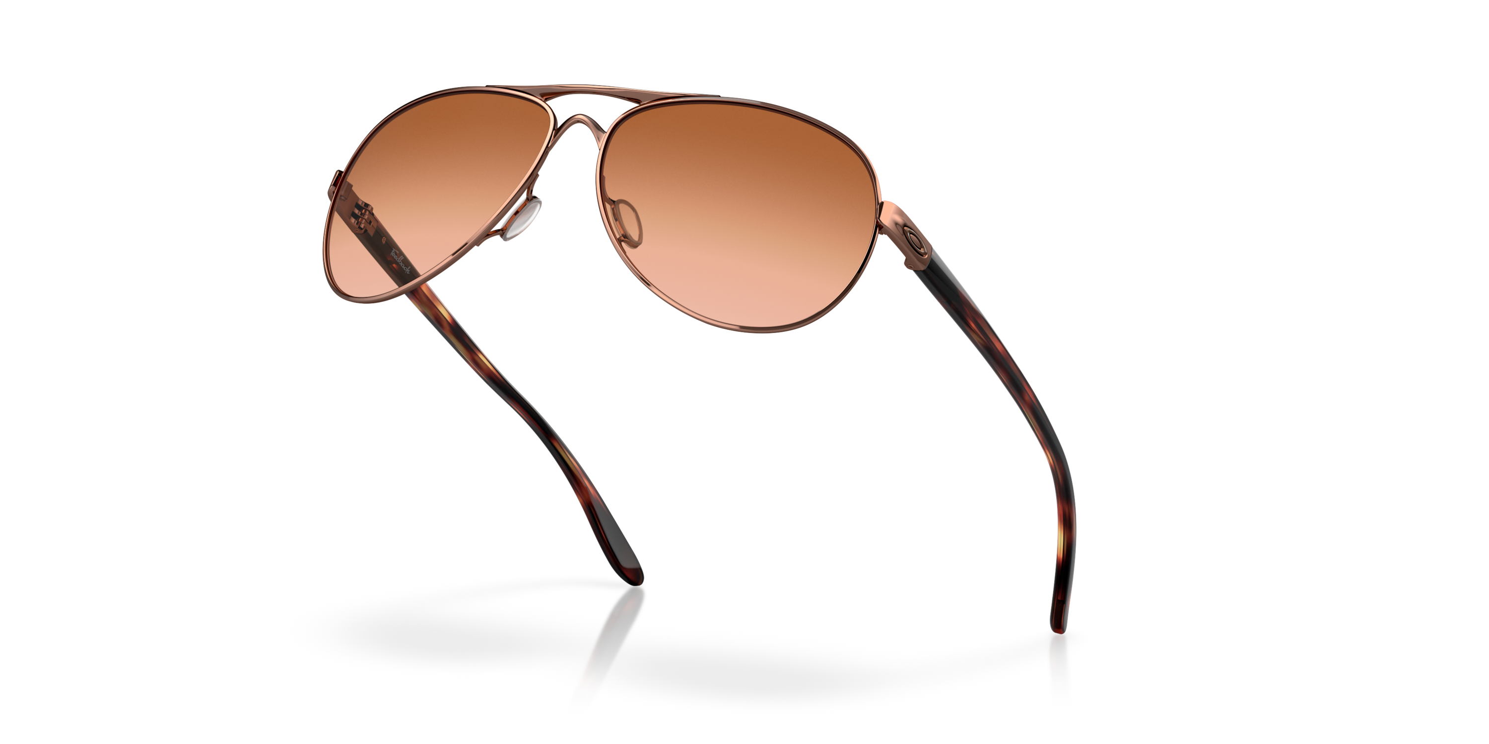 Feedback Vr50 Brown Gradient Lenses, Rose Gold Frame Sunglasses