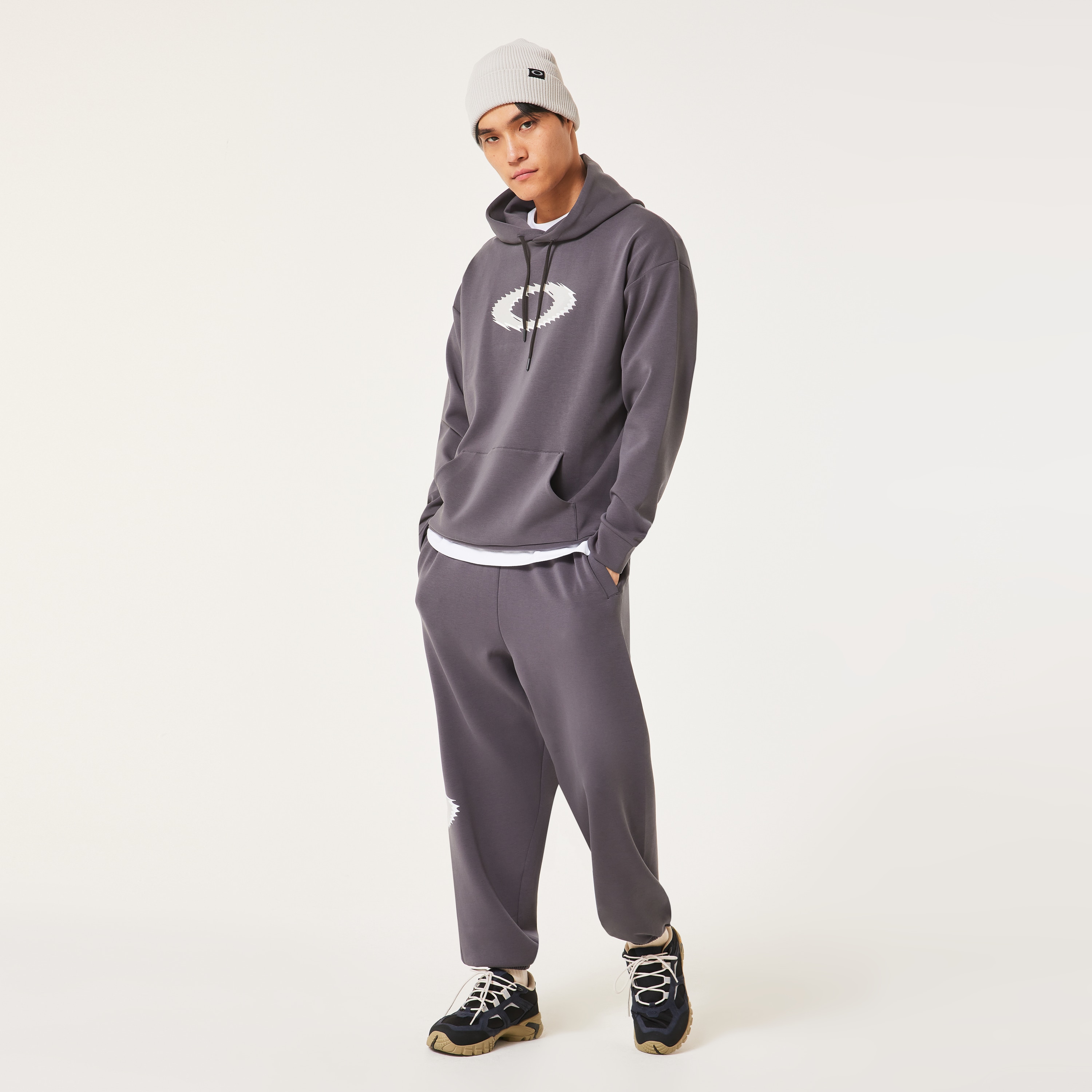 Oakley New Retro Fleece Hoodie 1.7 In Gray