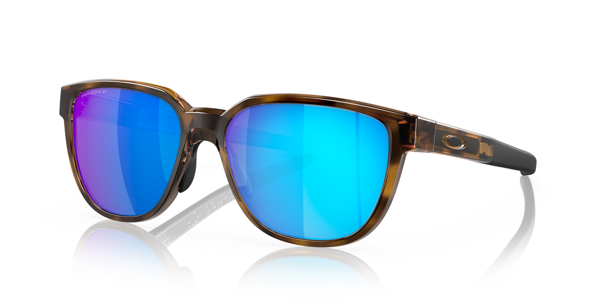Actuator Prizm Sapphire Polarized Lenses, Brown Tortoise Frame Sunglasses Oakley® US