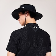 Skull Spotted Jacquard Mock - Pitch Black