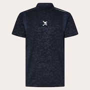 Skull Spotted Jacquard Mock - Pitch Black