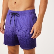 Sand Pixel Rc 16" Beachshort - Monogram Gradient Purple