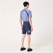 Skull Heat Block Staple Shorts - Midnight Blue