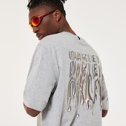 Stacked Metal Tee - New Granite Heather