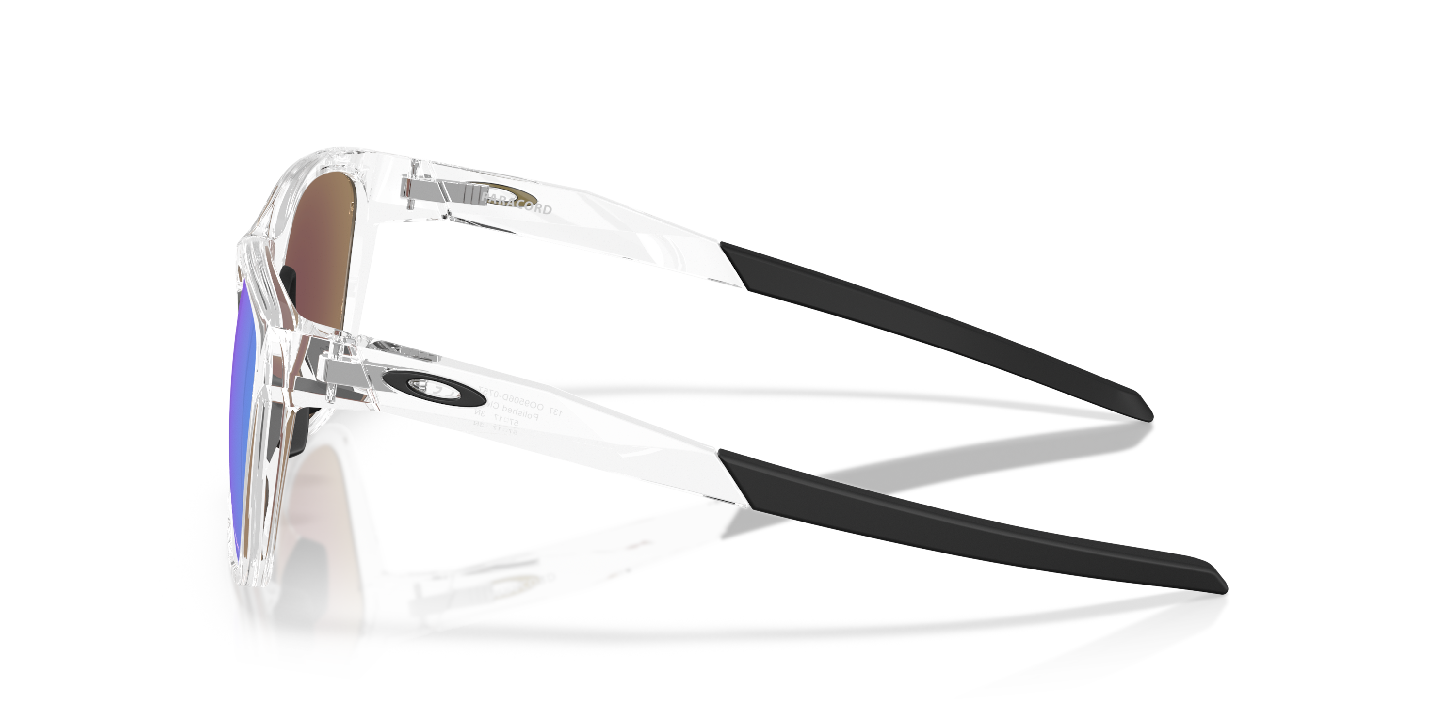 Paracord Prizm Sapphire Lenses, Polished Clear Frame Sunglasses