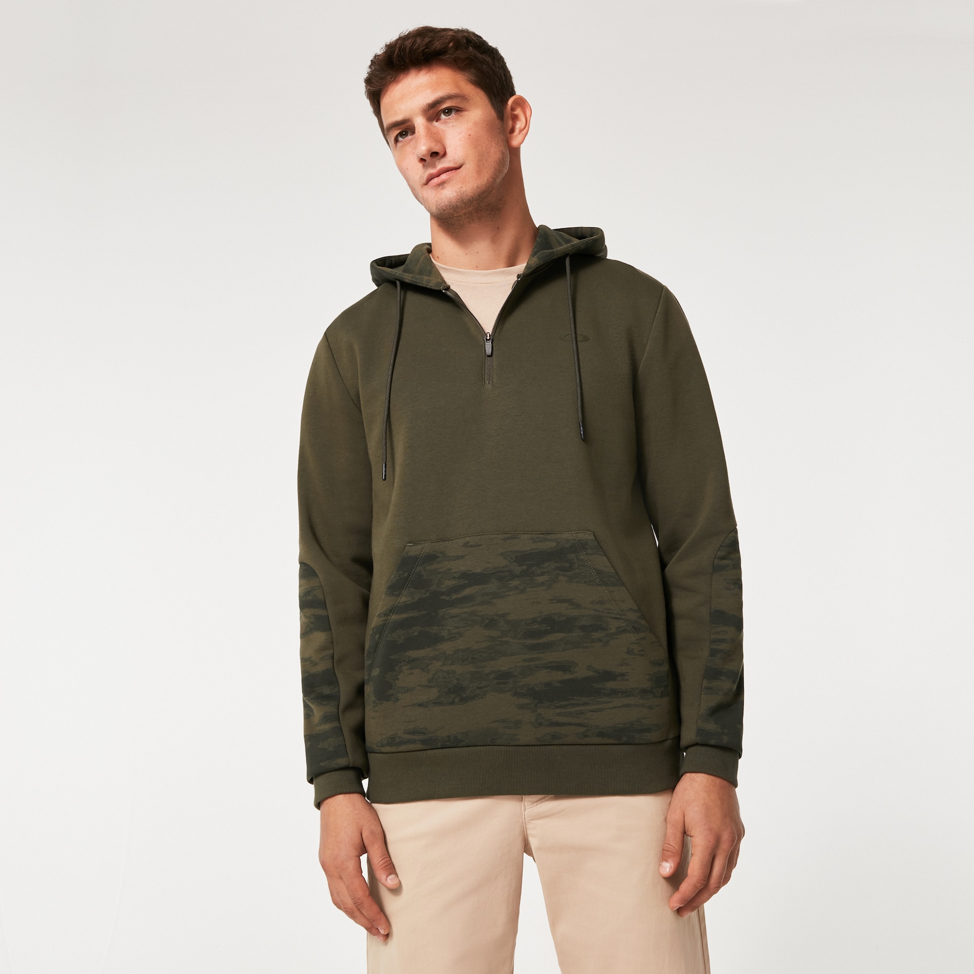 Oakley Camo Patch 1/4 Zip Hoodie - New Dark Brush | Oakley® US