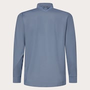 Skull Thickness LS Mock Shirt - Blue Tar