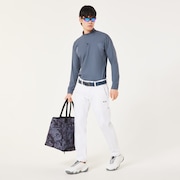 Skull Thickness LS Mock Shirt - Blue Tar