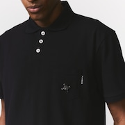Camiseta Polo Oakley Skull Pin - Blackout