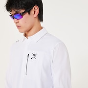 Skull Ideally Hybrid LS Shirt - White