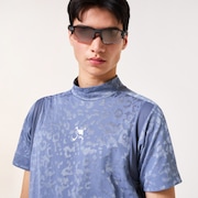 Skull Spotted Jacquard Mock - Flint Stone