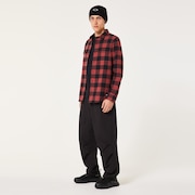 Bear Cozy Flannel - Rosewood/Black