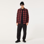 Bear Cozy Flannel - Rosewood/Black