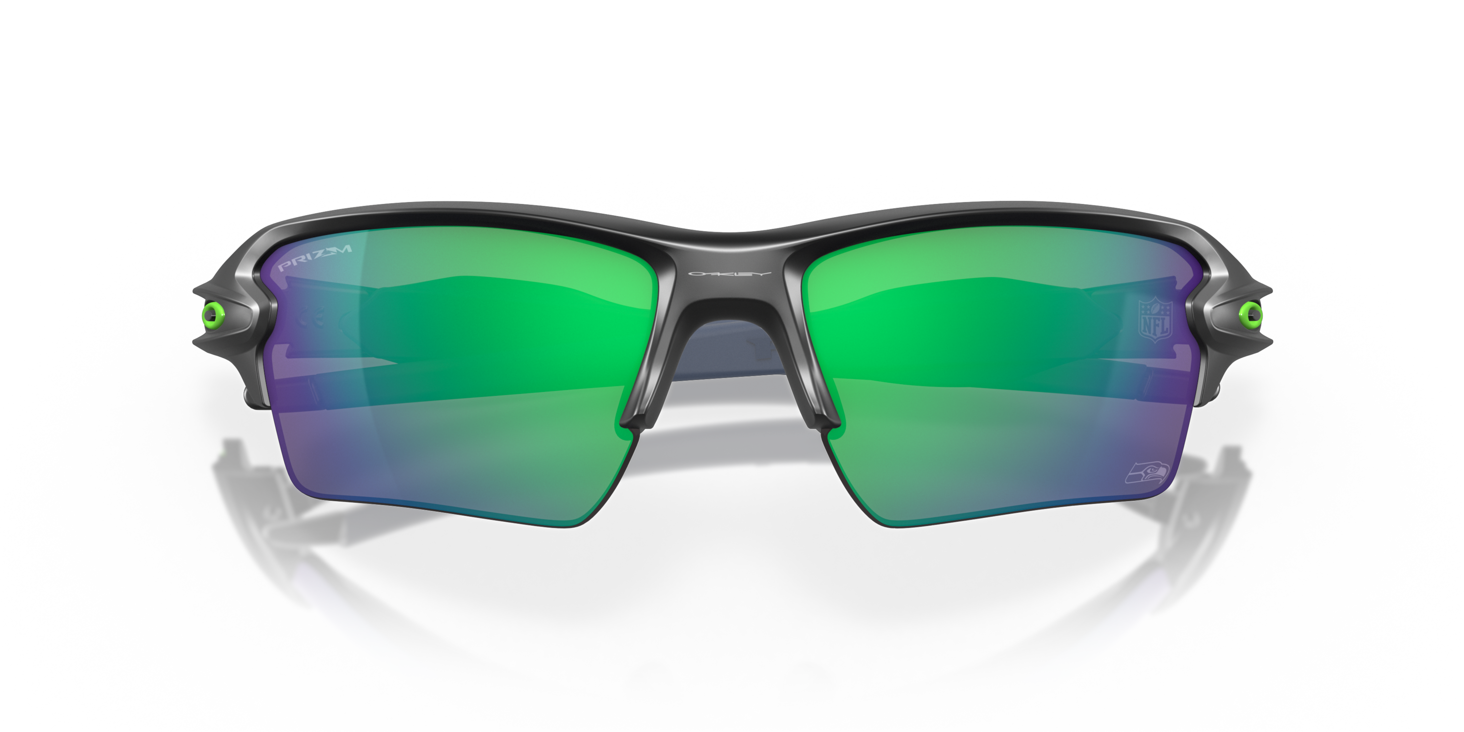 Seattle Seahawks Flak® 2.0 XL Prizm Jade Lenses, Matte Black