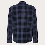 Podium Plaid Ls Flannel - Black/Graphite/Amethyst