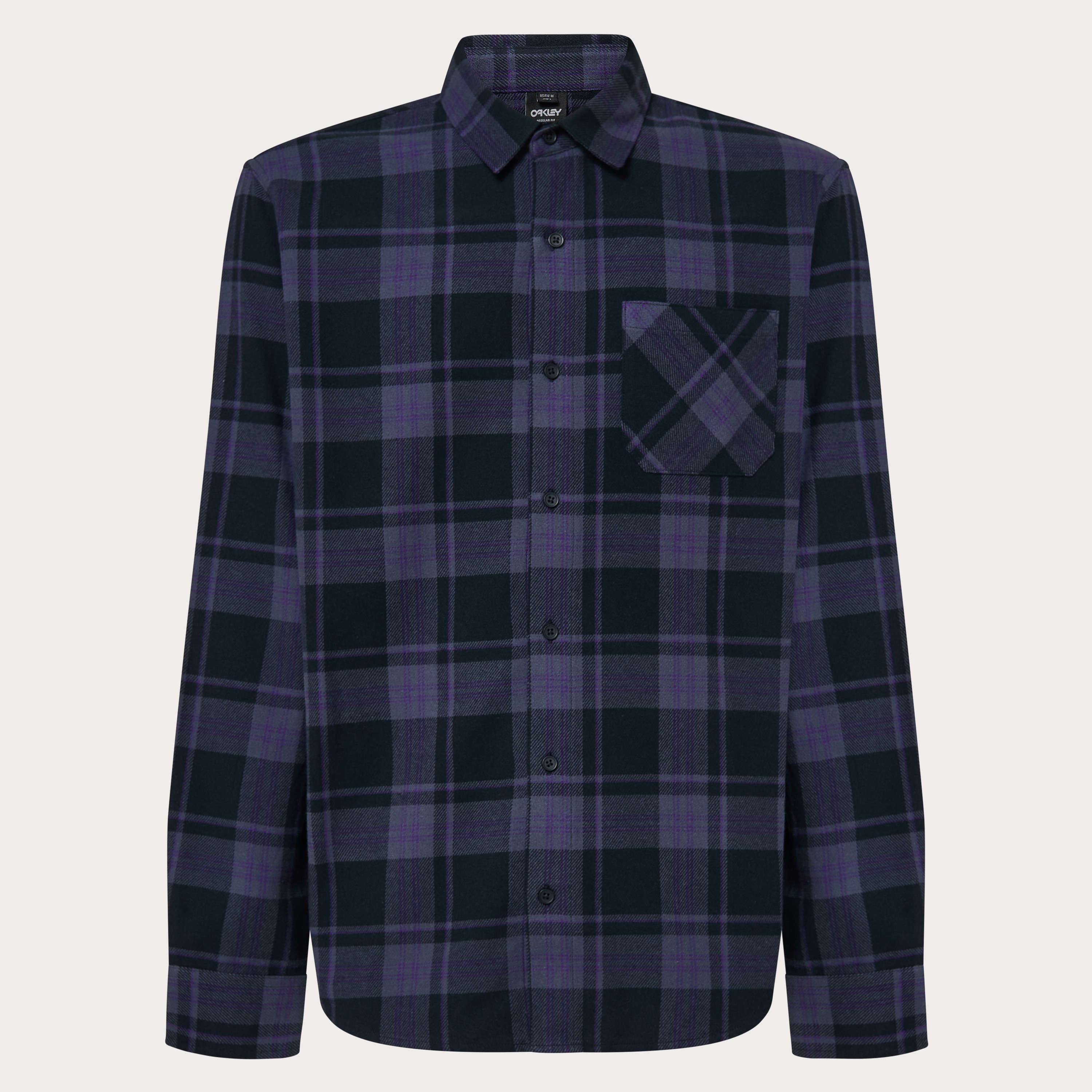 Oakley Podium Plaid Ls Flannel In Blue