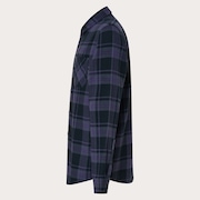 Podium Plaid Ls Flannel - Black/Graphite/Amethyst
