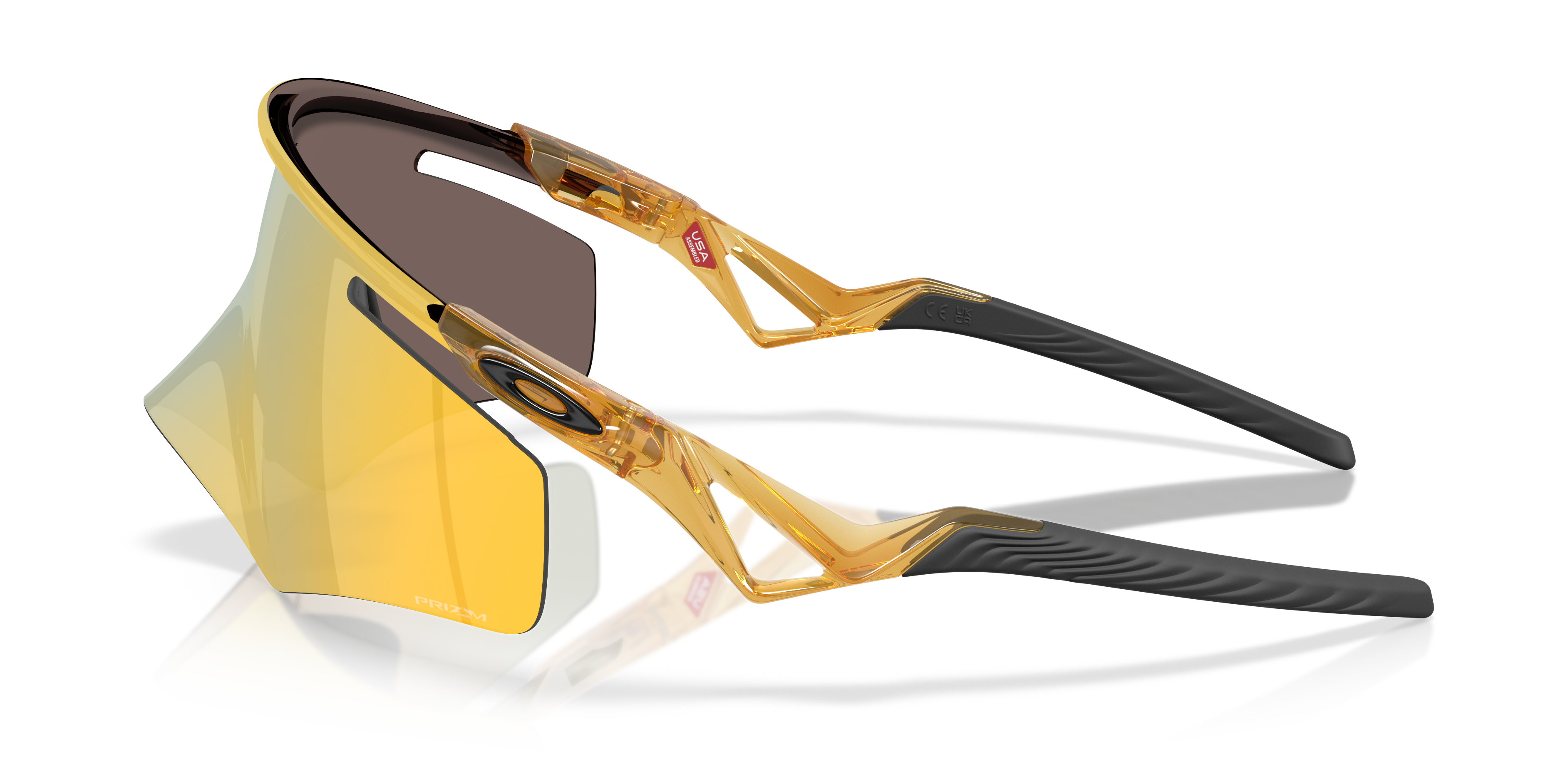 QNTM Kato™ Prizm Sapphire Lenses, Transparent Stonewash Frame