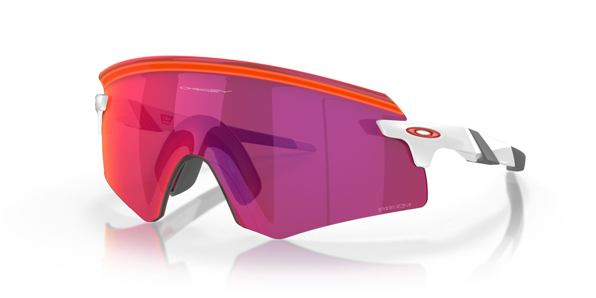 Encoder (Low Bridge Fit) Prizm Road Lenses, White Frame Sunglasses ...