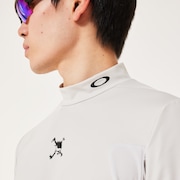 Skull Thickness LS Mock Shirt - Lunar Rock
