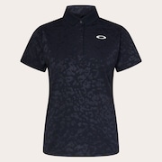 Elevate Spotted Jacquard Polo - Pitch Black