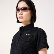 Elevate Spotted Jacquard Polo - Pitch Black