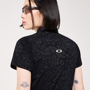 Elevate Spotted Jacquard Polo - Pitch Black