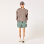 New Retro Fleece L/S Crew 1.0 - Bark