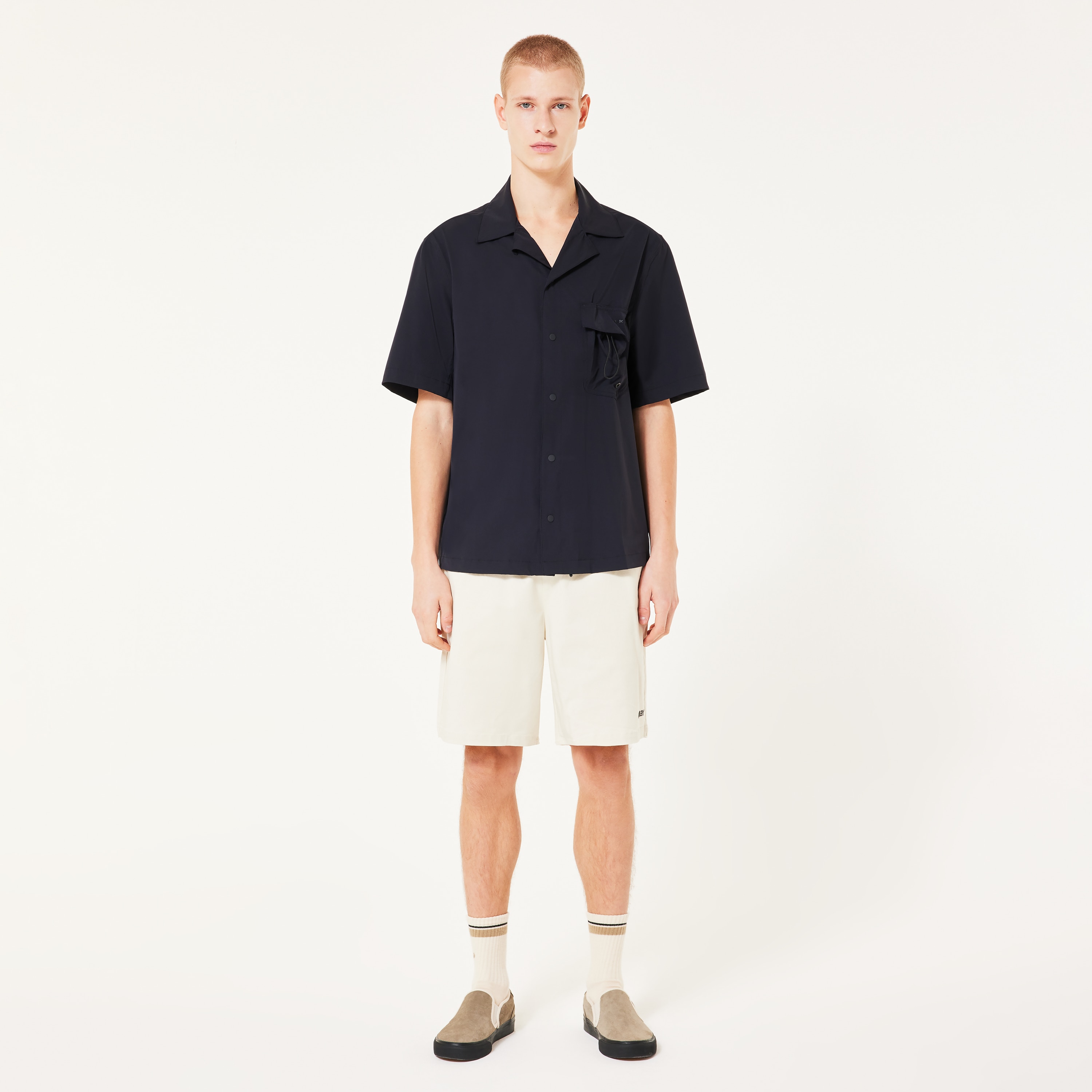 Oakley Cuban Collar Ss Shirt In Black