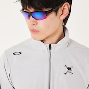 Skull Embossed LS Mock Shirt - Lunar Rock
