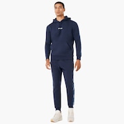 Street Logo Tape Hooded Fleece - Fathom