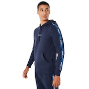 Street Logo Tape Hooded Fleece - Fathom