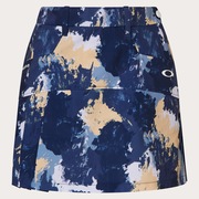 Elevate Thin Line Pleats Skirt - Blue Storm Print