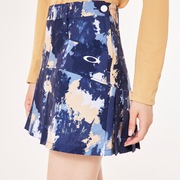 Elevate Thin Line Pleats Skirt - Blue Storm Print
