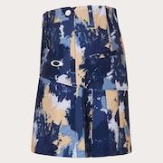 Elevate Thin Line Pleats Skirt - Blue Storm Print