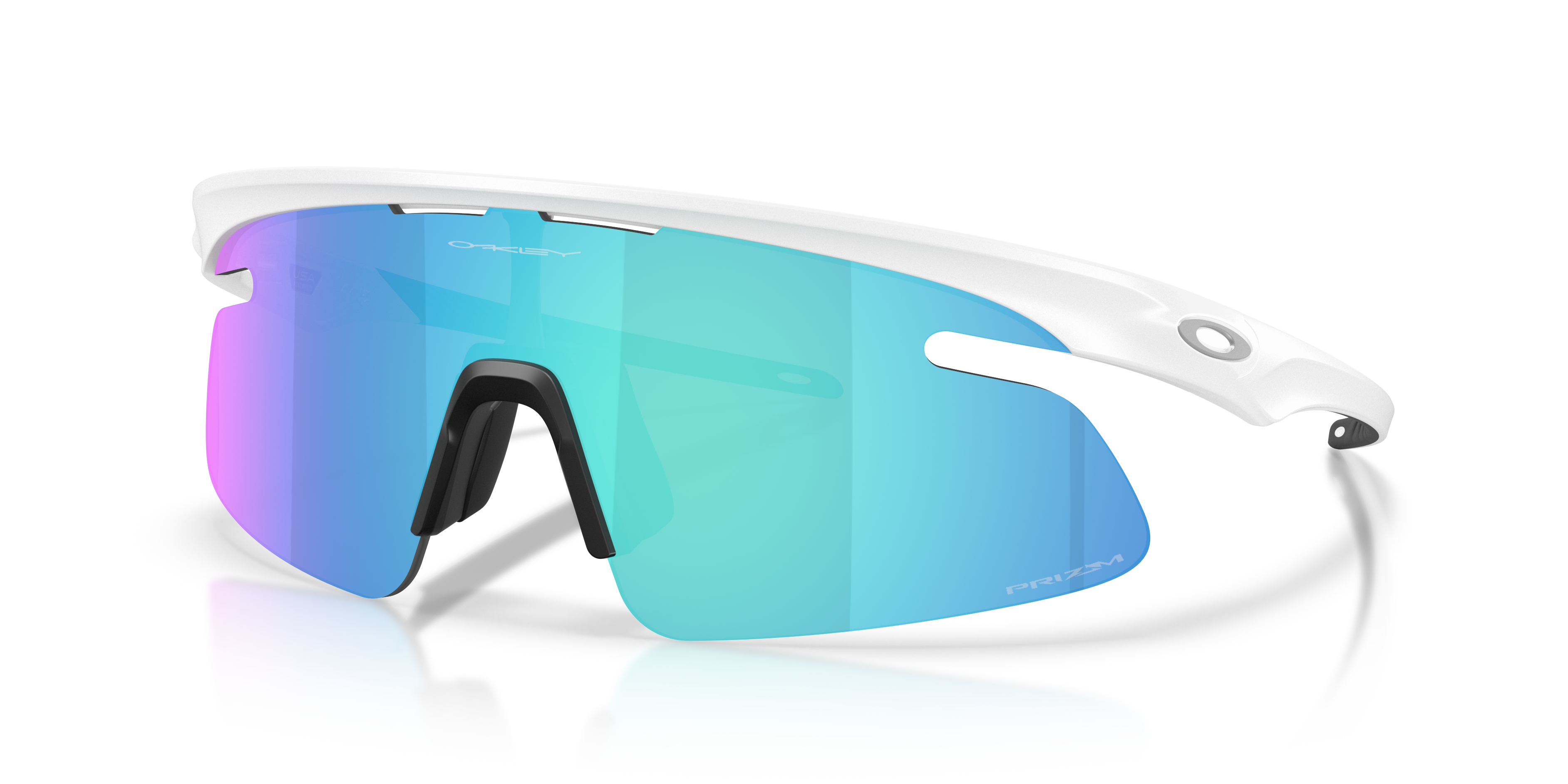 RSLV Lite Prizm Sapphire Lenses, Matte White Frame Sunglasses