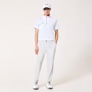 Skull Cool Stretch Hybrid Mock - White