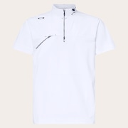 Skull Cool Stretch Hybrid Mock - White