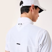 Skull Cool Stretch Hybrid Mock - White