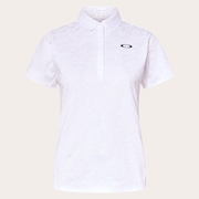 Elevate Spotted Jacquard Polo - White